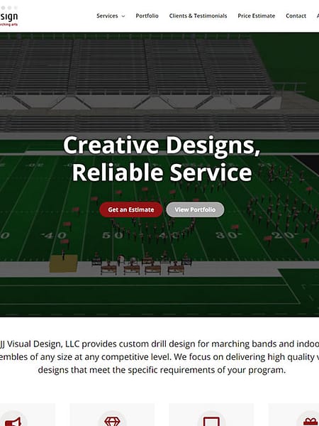 JJ Visual Design - Marching Band Design Website
