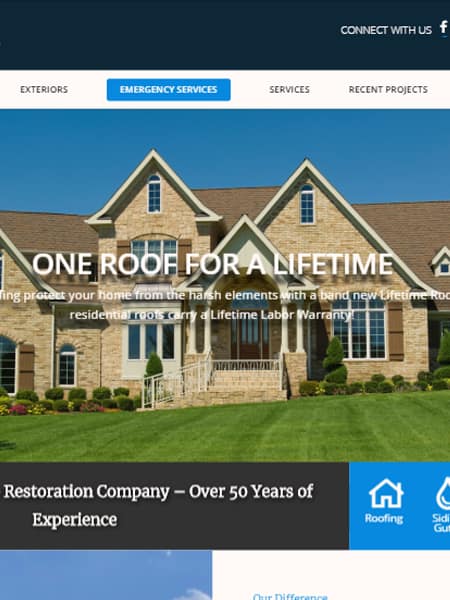 Lifetime Quality Roofing Website Design Wordpress
