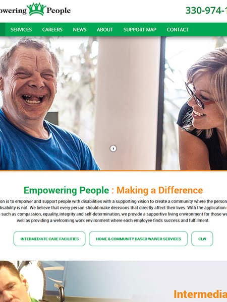 Image of two people talking