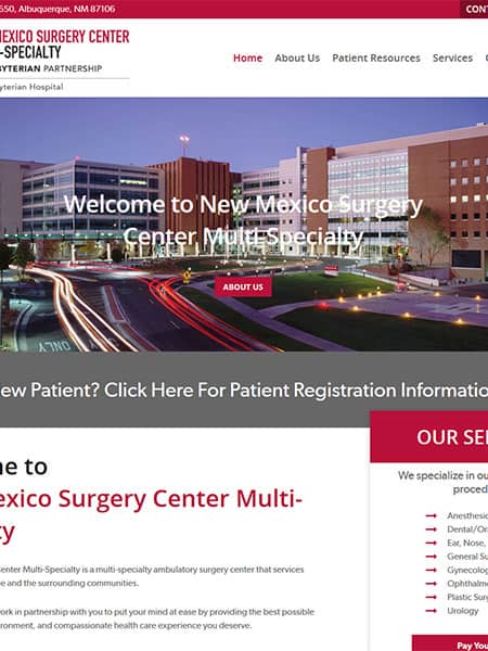 new mexico surgery center wordpress website