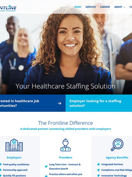 Frontline Healthcare Staffing Website Design