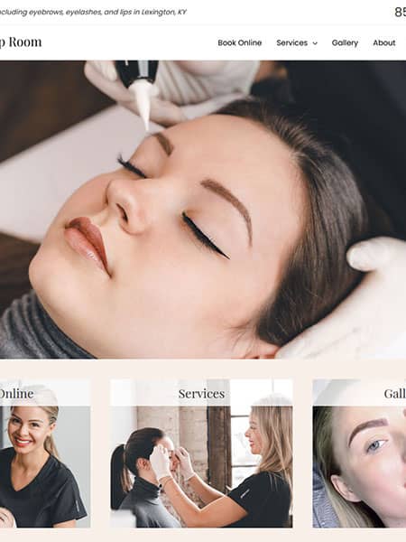 Columbus ohio permanent makeup room website redesign and rebuild