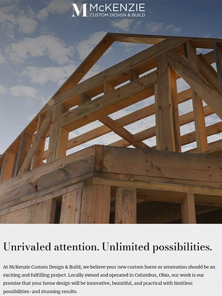 Columbus Mckenzie custom design and build website design and build and content creation