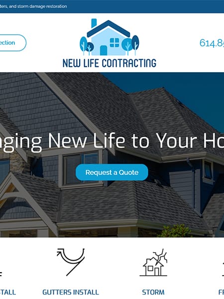 New Life Contracting web site design build ohio