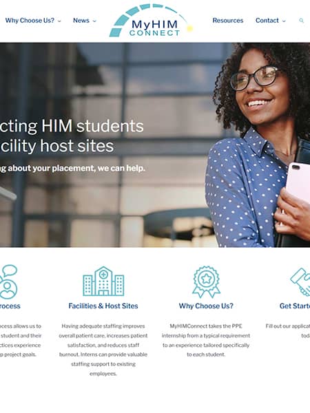 Columbus my HIM connect website design and rebuild