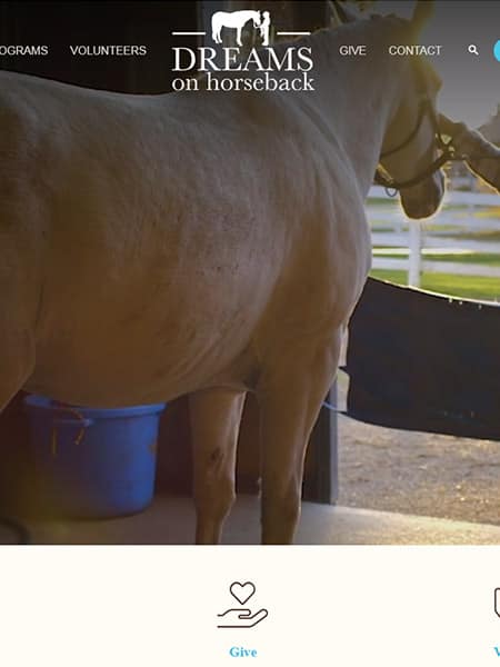 Dreams on Horseback Website Design