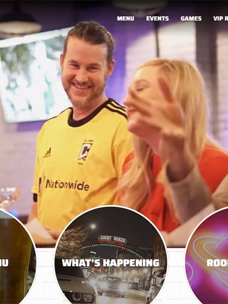 Saturn's Sports Bar Restaurant Website Design