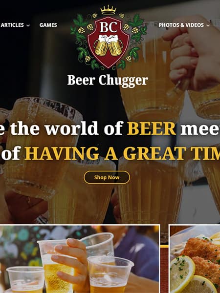Beer Chugger Custom Website Design