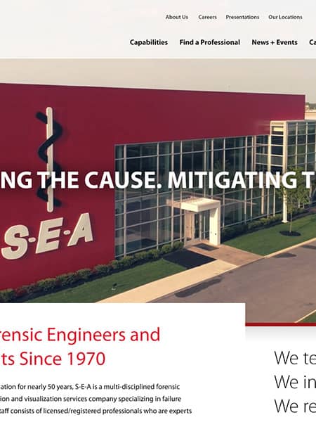 SEA Forensic Engineers, Investigators, and Consultants Website Design