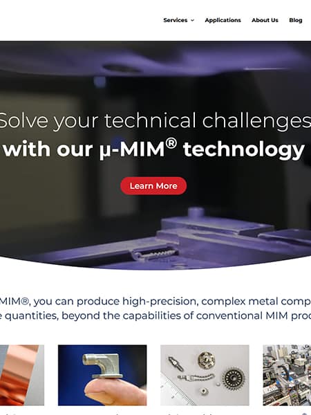 Micro MIM USA website design homepage thumbnail