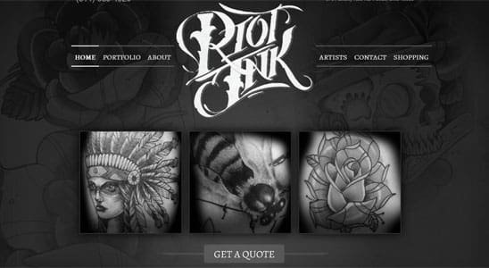 Riot Ink home page