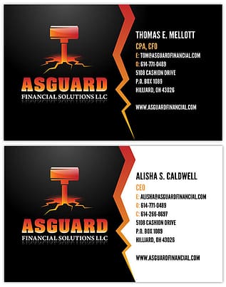Asguard Financial Solutions LLC Business Card Design