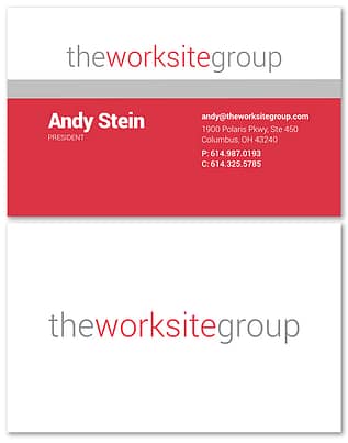 the worksite group business card design