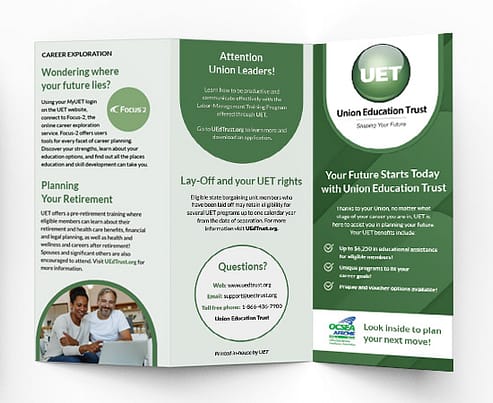 Union Education Trust Trifold Brochure Design