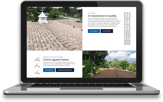 Galeforce Roofing Website