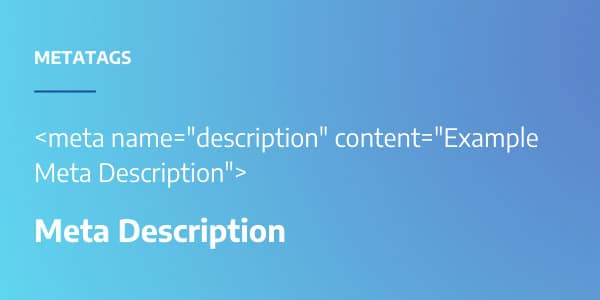 Meta Description Metatags for SEO