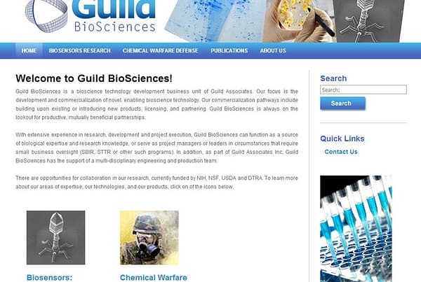 Guild Biosciences - Bioscience Research Website with Product Ordering