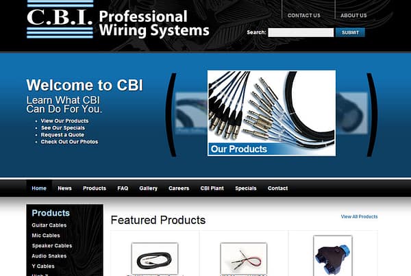 CBI Cables - Wiring Systems Website