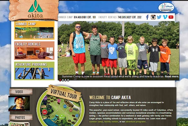 Camp Akita - Summer Camp Registration and Facility Rental Website
