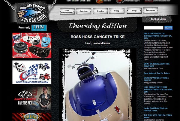 Bikernet Trikes Online magazine website