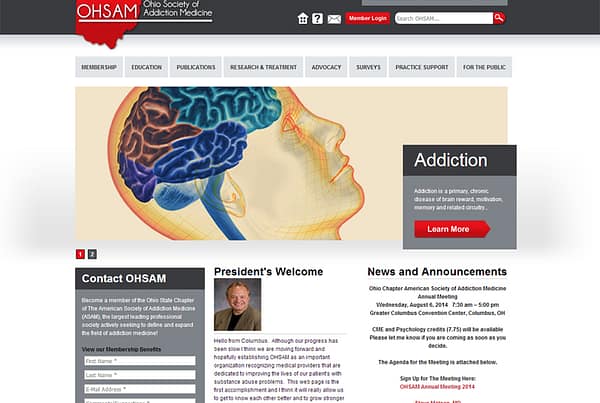 OHSAM - Medical Membership Website
