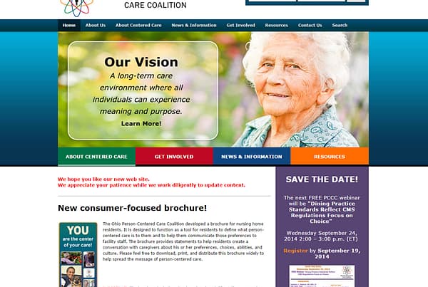 Ohio Person Centered Care Coalition - Charity Website