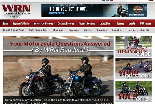 Women Riders Now - Online Magazine Website