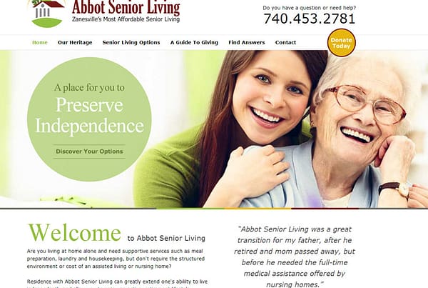 Abbot Senior Living - Retirement Community Website