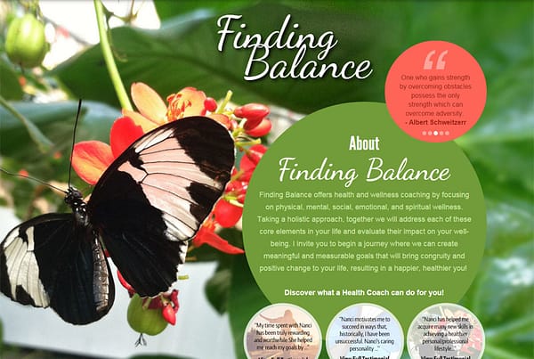 Finding Balance - Health and Wellness Website