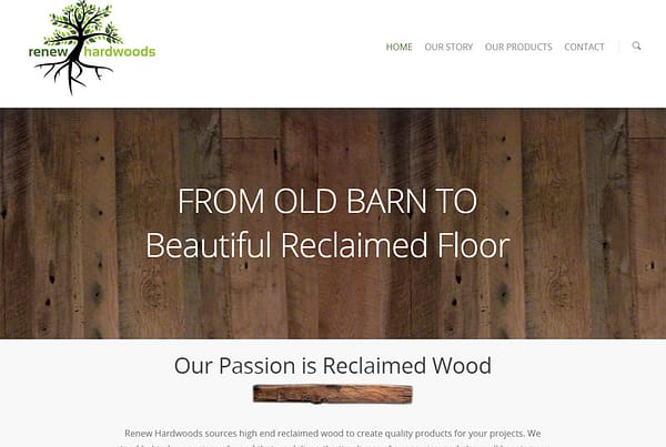 Renew Hardwoods - Wood and Craft Business Website