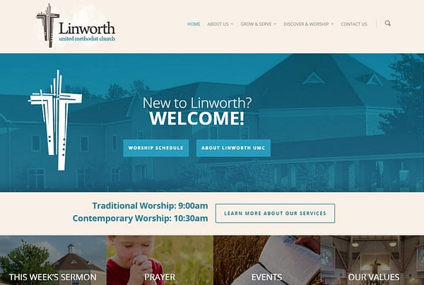 Linworth United Methodist Church Website Design