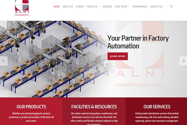 ALNI - Manufacturing Business Website