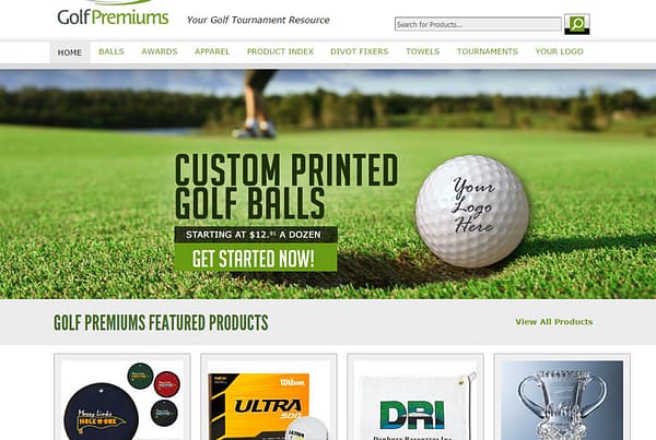 Golf Premiums - Golfing Business Website