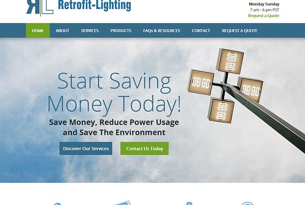 Retrofit Lighting - Environmental Lights Website
