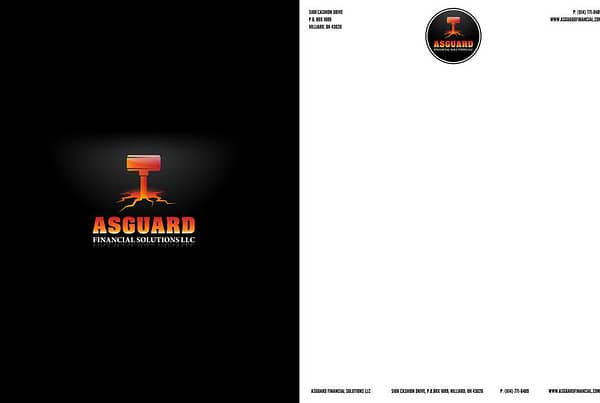 Asguard Financial Solutions LLC Letterhead and Folder Design