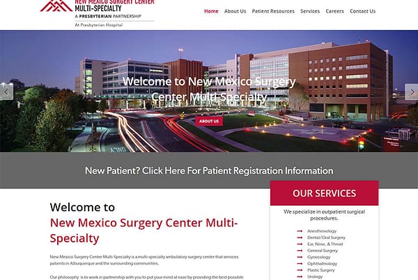 new mexico surgery center wordpress website