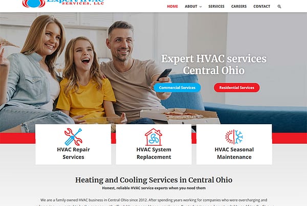 Columbus Expert HVAC website redesign and rebuild