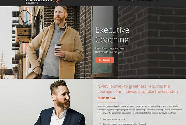 Columbus Chris Keown coaching website design, build and branding