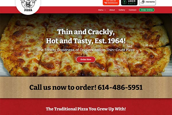 Columbus ohio panzeras pizza website design build
