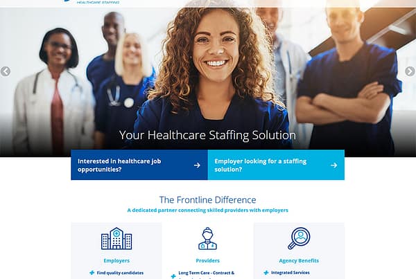 Frontline Healthcare Staffing Website Design
