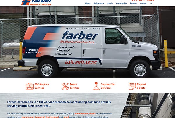Columbus farber corporation website redesign and rebuild