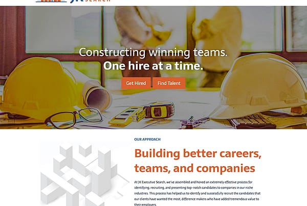 Columbus JK Executive Search website redesign and rebuild
