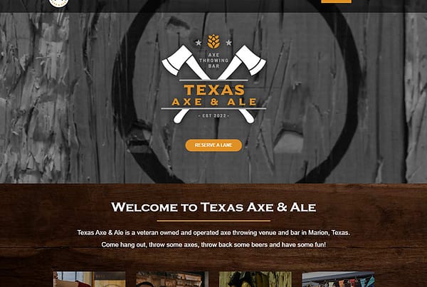 Texas Axe & Ale Website Design Columbus Ohio Robintek