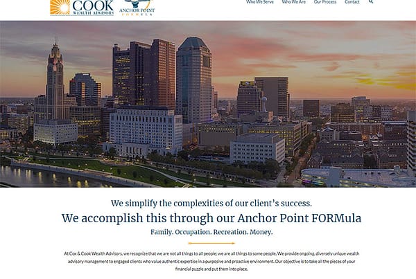 Cox and Cook Website Design - Robintek Columbus Ohio Web Development