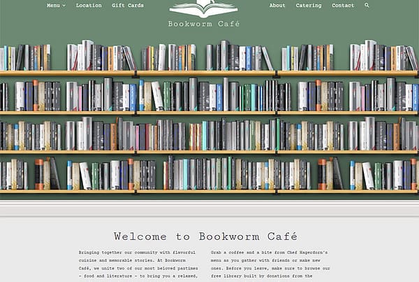 Bookworm Café - Website Design Columbus OH - Robintek