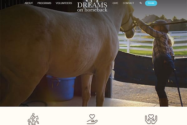 Dreams on Horseback Website Design