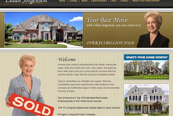 Lilian Jorgenson real-estate website