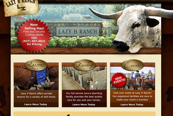 Lazy H Ranch – Business website