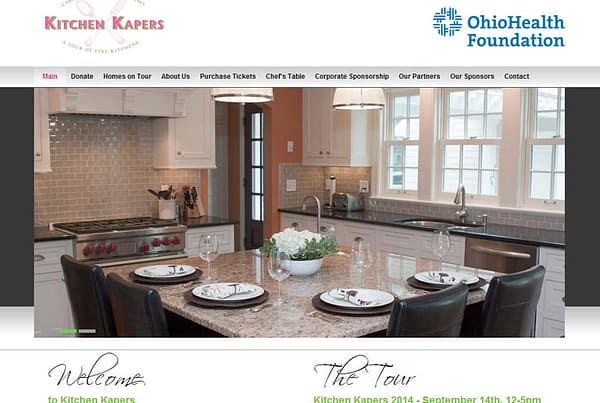 Kitchen Kapers - Charity & Fundraising Website