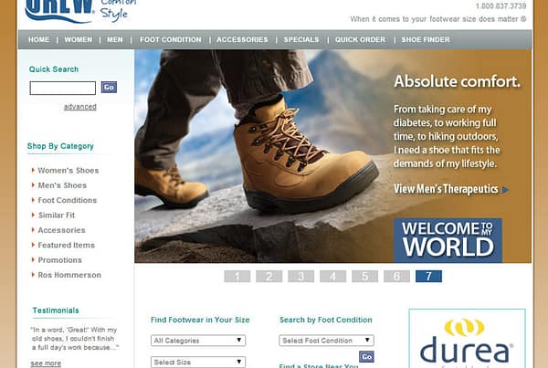 Drew Shoe footwear business website